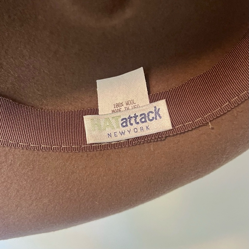 Free People/ Hat Attack Taupe Wool Fedora - Picture 3 of 3